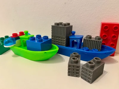 Lego Duplo Benchy (stable floating & no supports!)