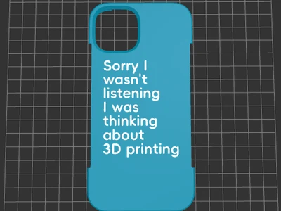 iphone 13 phone case (sorry I wasn't listening I was thinking about 3D printing)