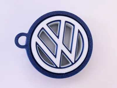 Volkswagen Logo Keychain - 3D Gyroscope Design
