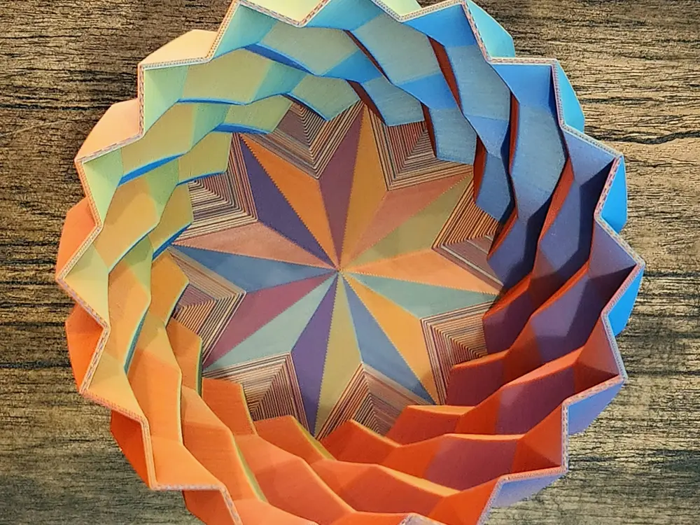 Geometric Twist Abstract Bowl/Vase