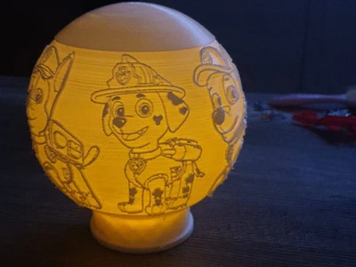 Paw Patrol Lithophane lamp nightlight for kids