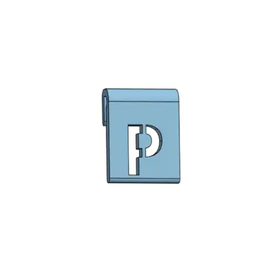 Letter P glass markers in TPU