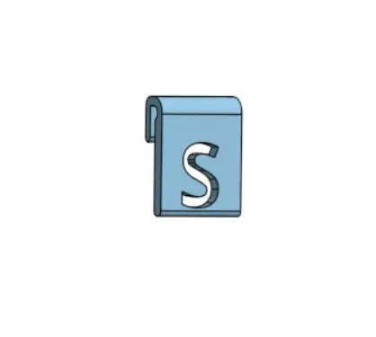 Letter S glass markers in TPU