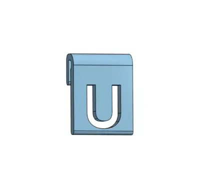 Letter U glass markers in TPU