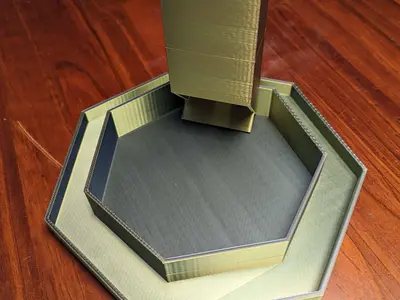 7 Sided Dice Tray with Clip on Tower