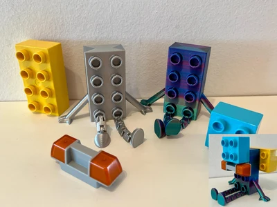 Flexi Brick Buddy - Lego Duplo compatible (articulated - 2 variants - no supports)
