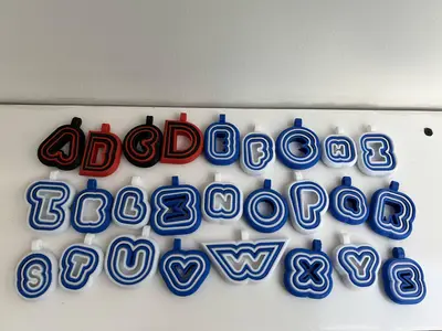 fidget letters keychain