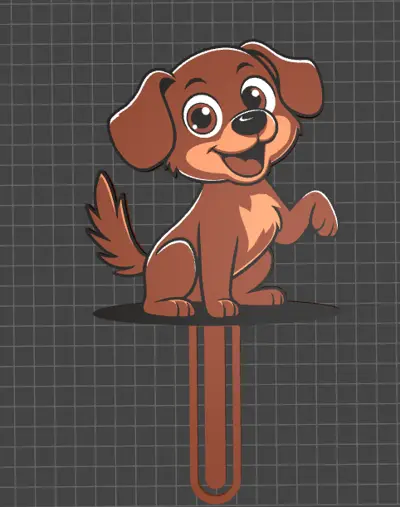 Cachorro Marrón con Clip