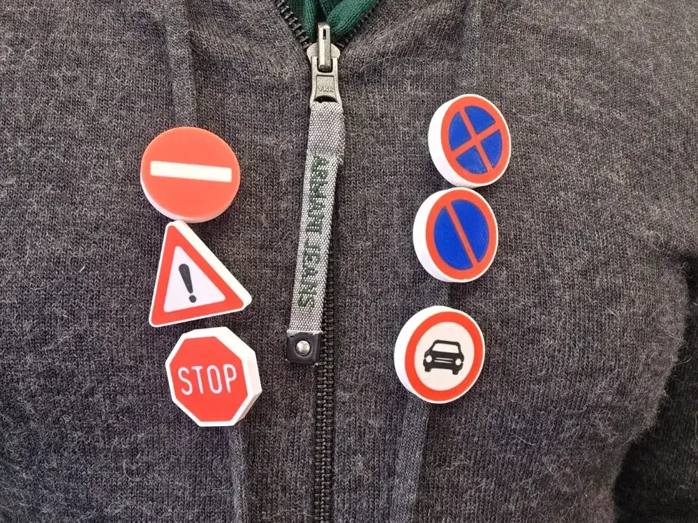 Traffic sign drawstring beads - hoodies