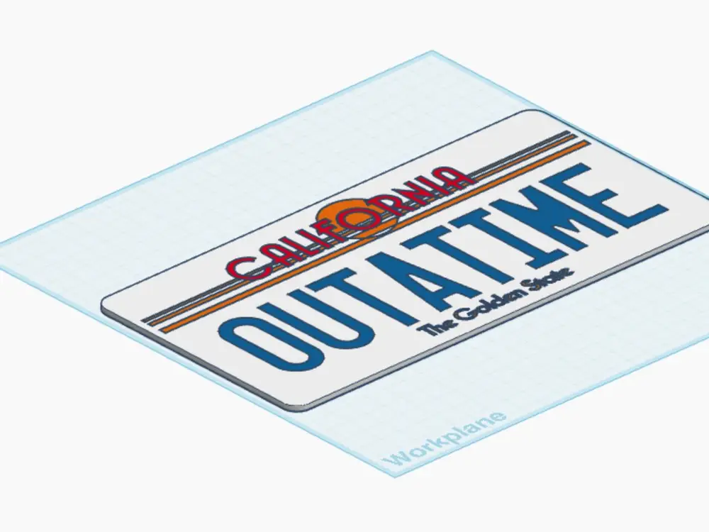 Outatime Number Plate ACE / AMS