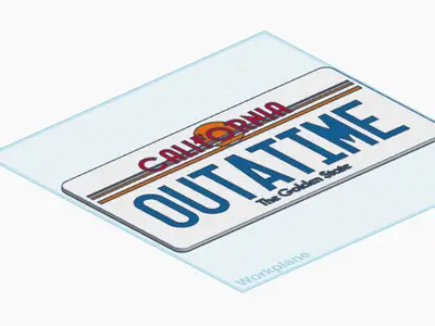 Outatime Number Plate ACE / AMS