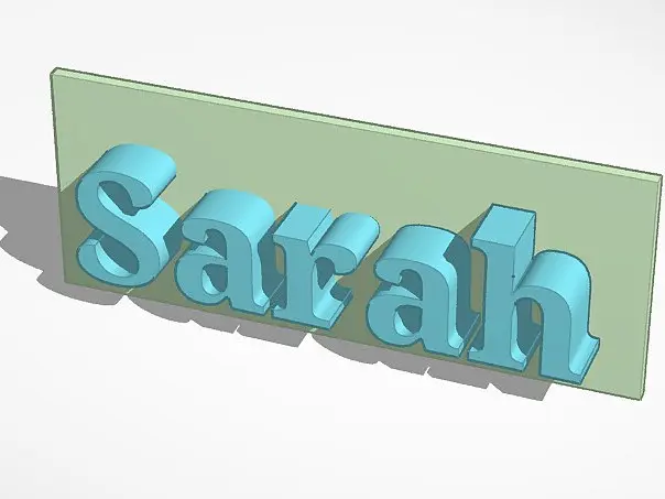 Nameplate: Sarah