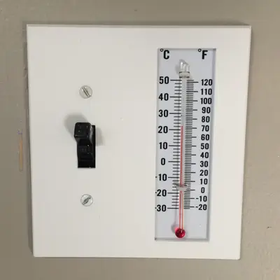 Thermometer Light Switch Cover for Standard Toggle