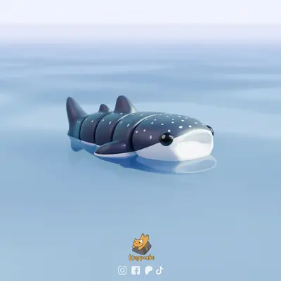 Cute Flexi Whale Shark keychain