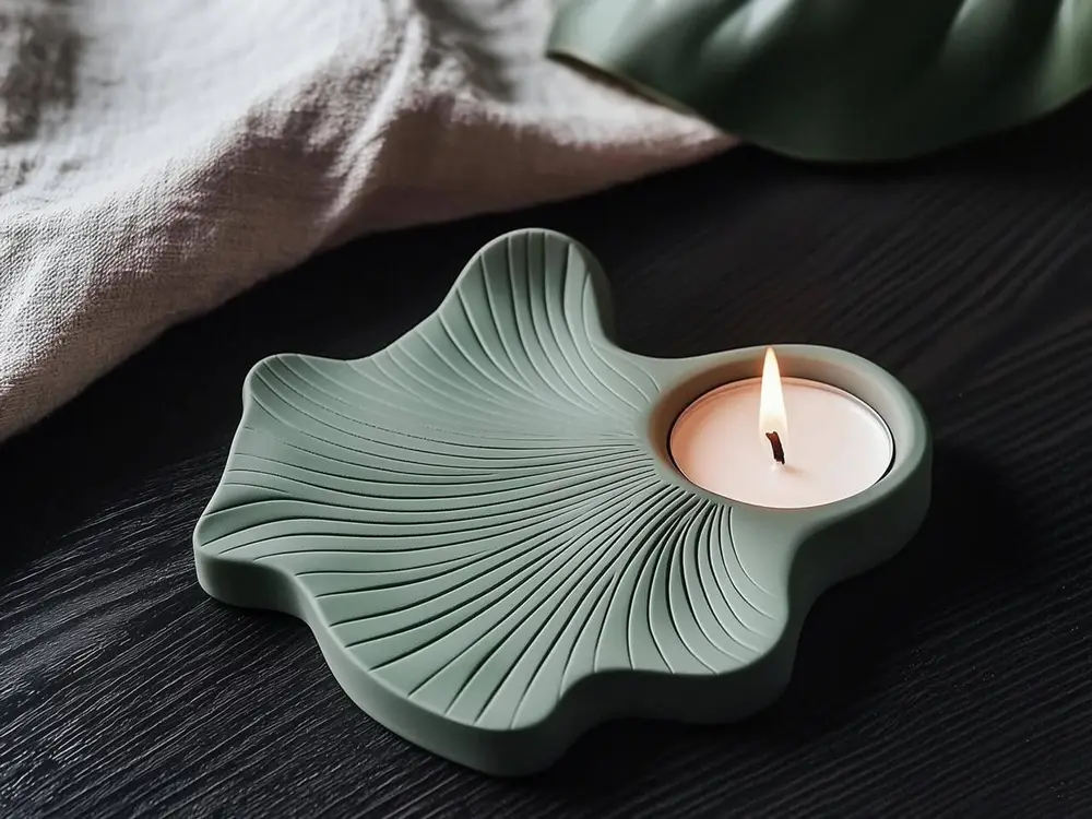 Ginkgo Leaf Candle Holder