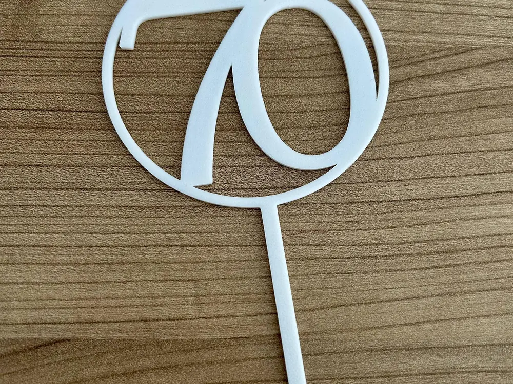 Cake Topper 70 im Kreis