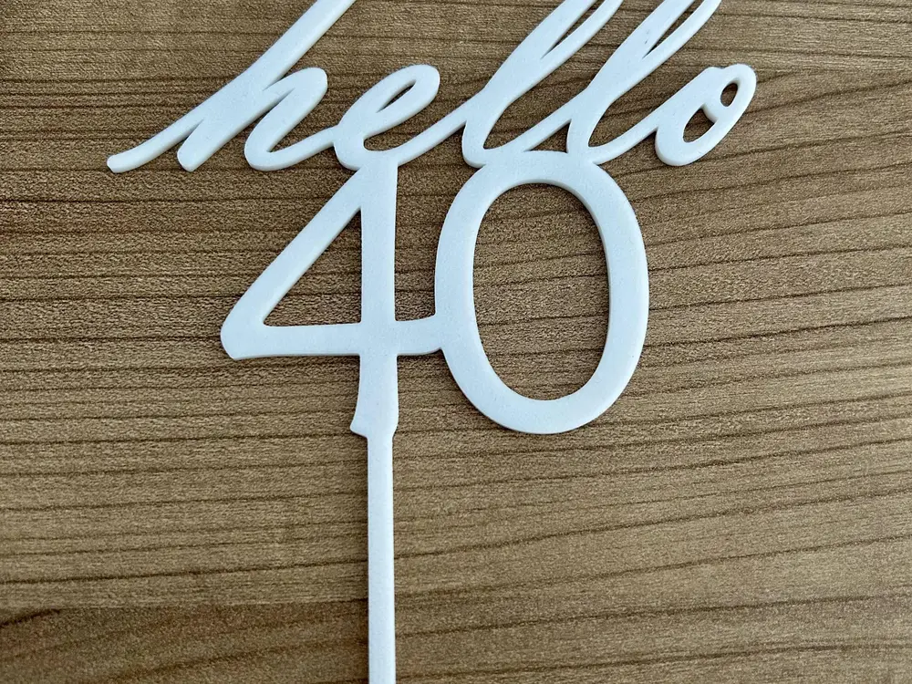 Cake Topper hello 40