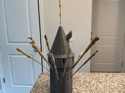 Hogwarts Wand Stand, music box, and night light