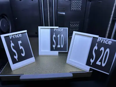Price Tags and Mounts for events