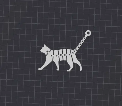 Llavero flexible de gato