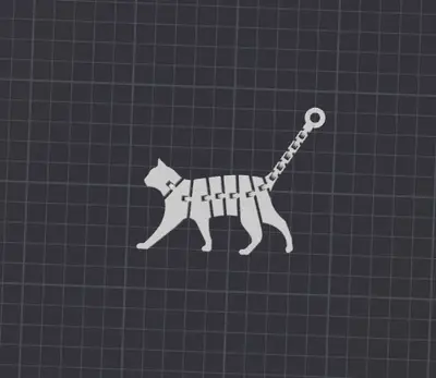 Llavero flexible de gato