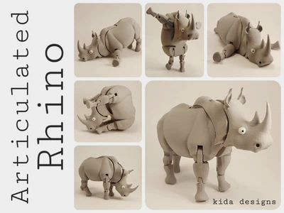 Articulated Rhino (Print-in-Place)