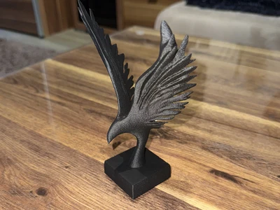 ABSTRACT BIRD / FALCON / HOMEDECOR STATUE / FUZZY SKIN / TEXTURE BIRD