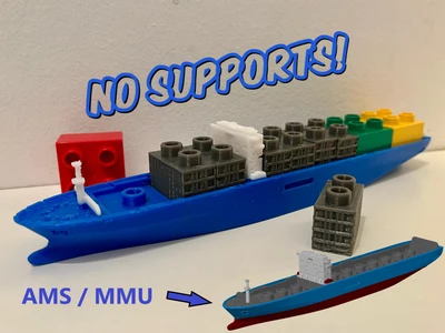 Lego Duplo Container Ship (stable floating & no supports!)