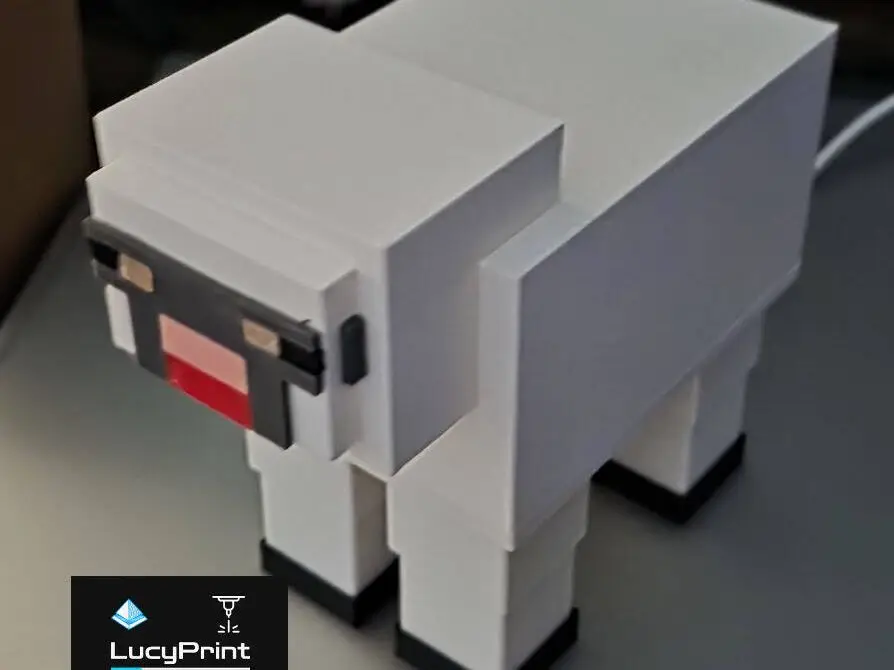 Minecraft Sheep 3D Lightbox