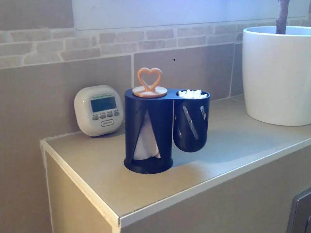 Cosmetic cotton accessories container