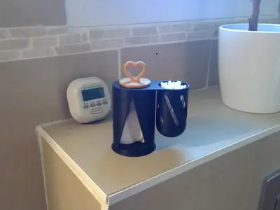 Cosmetic cotton accessories container
