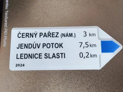 Customizable turistic direction sign