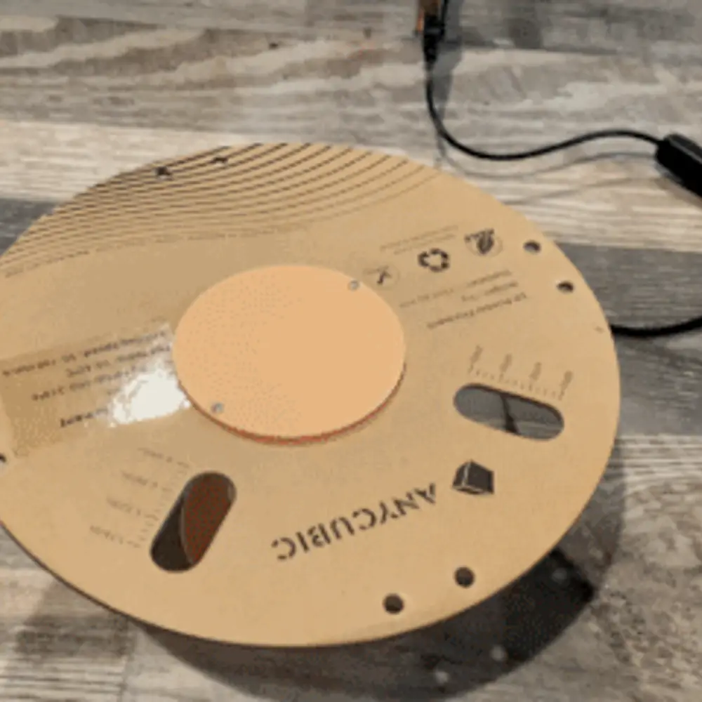 Motorized Cardboard Spool Turntable