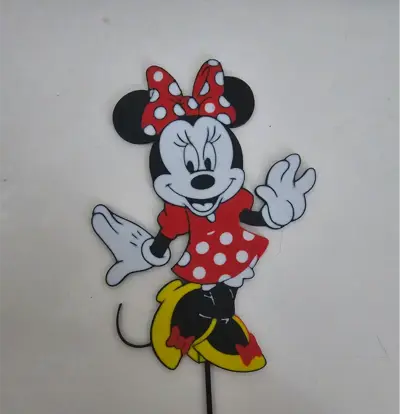 Minnie mouse red cake topper
