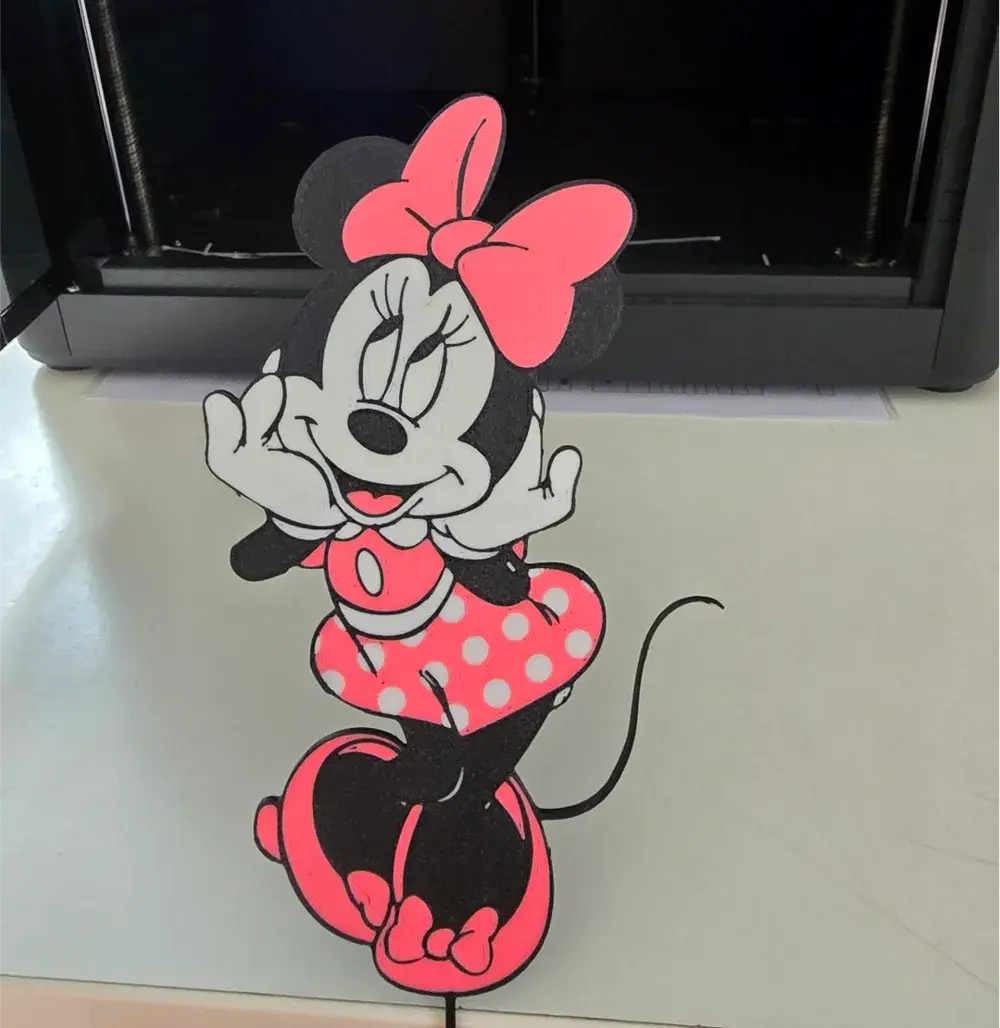 Minnie mouse cake topper pink