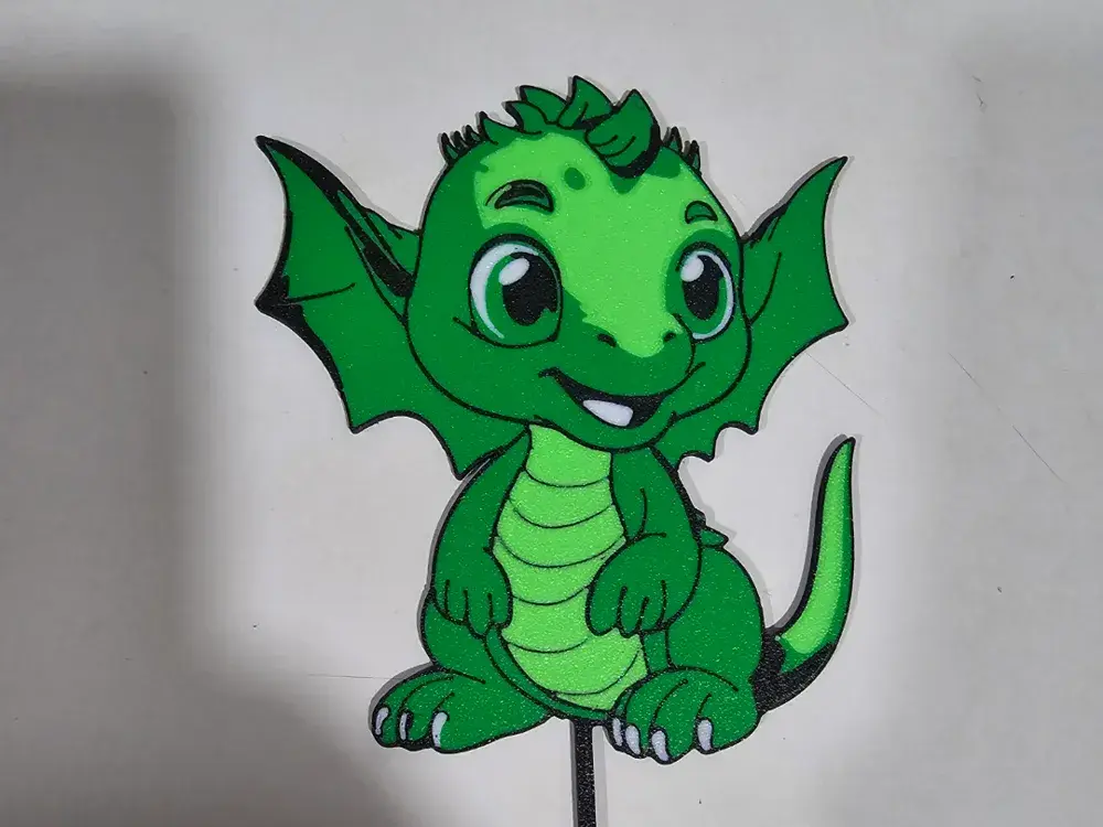 Green dragon cake topper