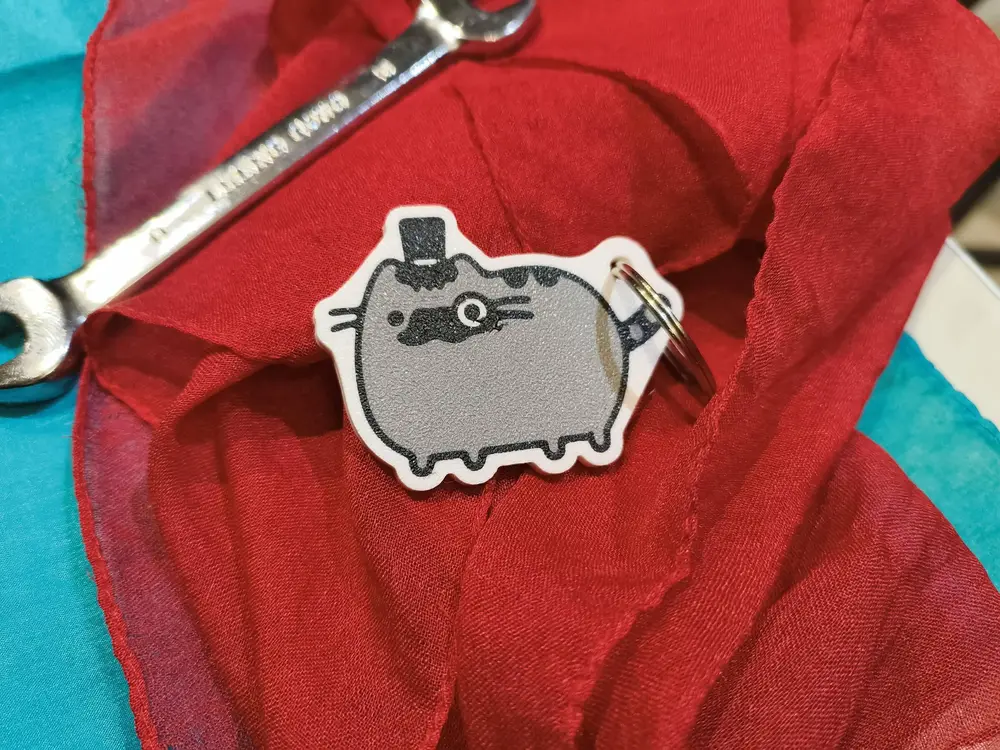 Keychain Pusheen - monocle