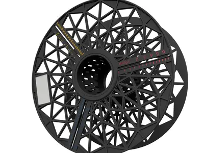 Filament spool with scales