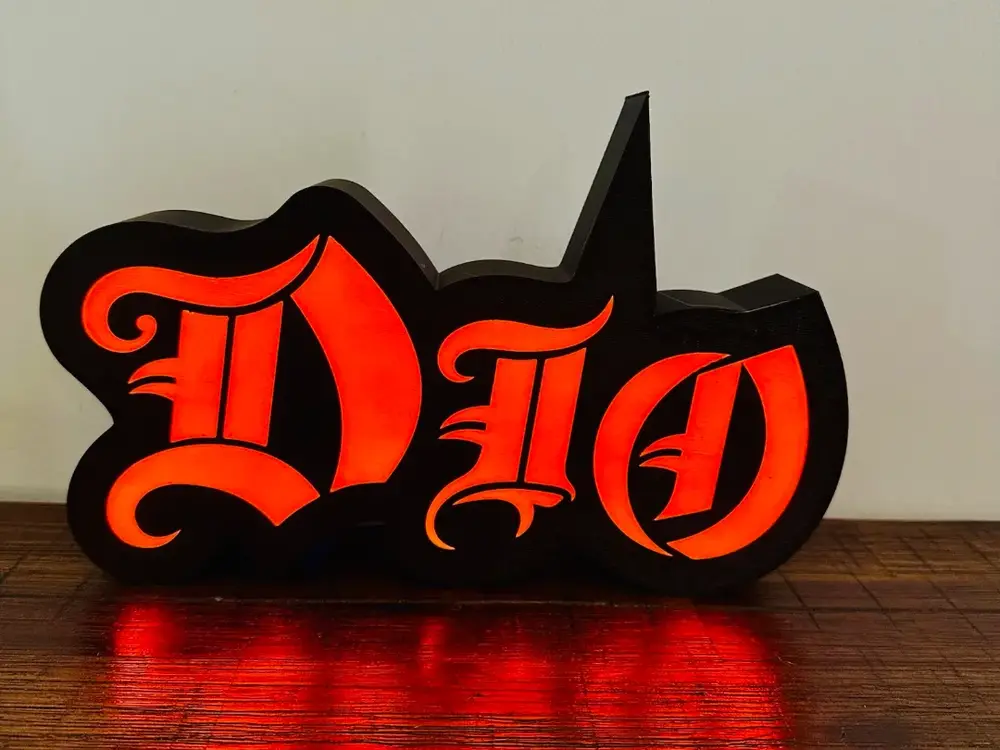Rock Band - Dio - Light Up Red Logo - Wall Art