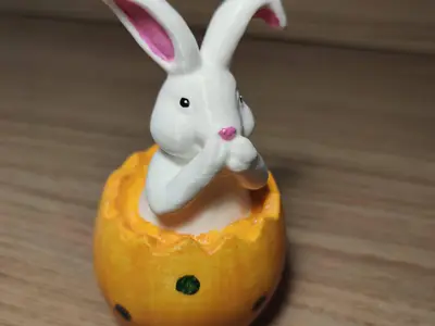 Easter Suprised Bunny Egg