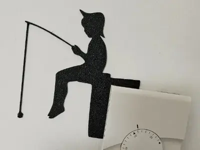 钓鱼男孩开关装饰