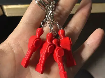 Foosball Player Keychain