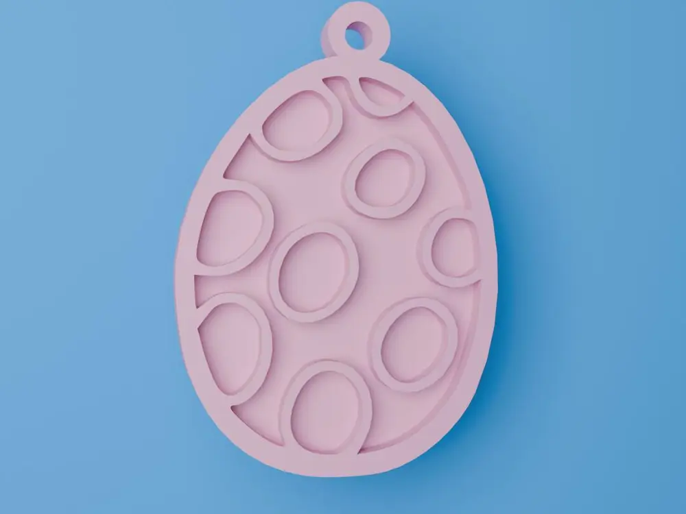 egg keychain circle