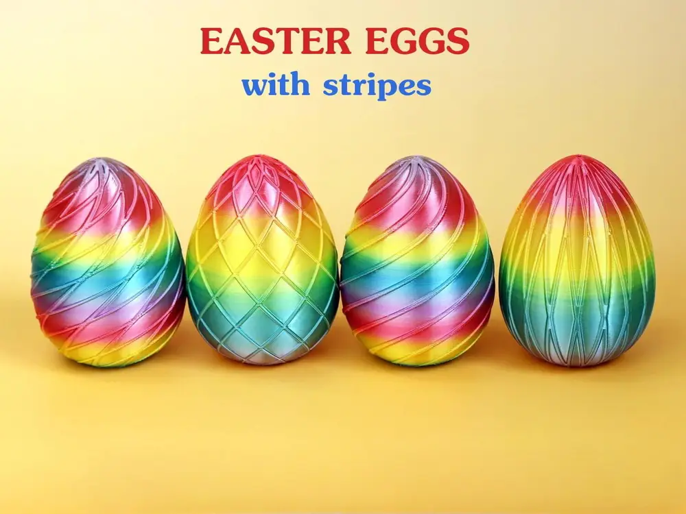 Easter Eggs with stripes