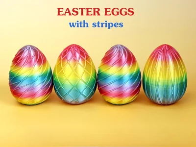 Easter Eggs with stripes