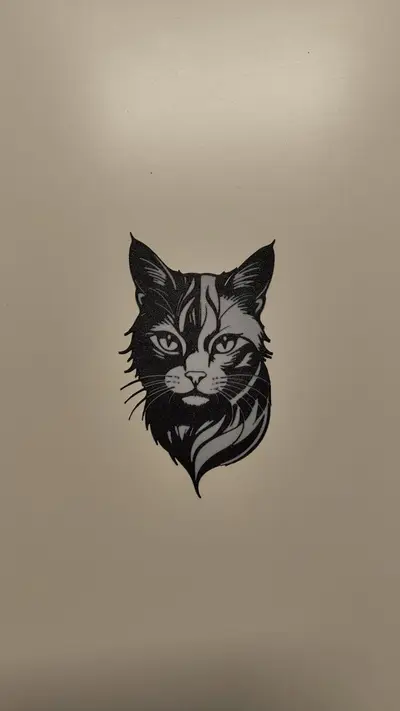 cat - plate - art