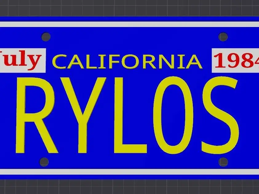Last Star Figter - Star Car License Plate - Rylos