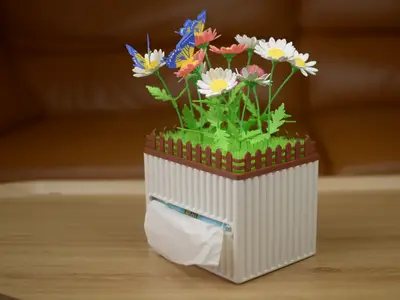 春日繁花纸巾盒（可壁挂） The Tissue Box in Spring（wall）