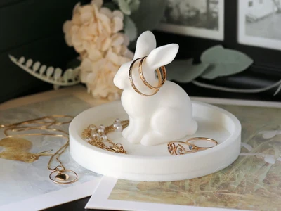 Easter Bunny Ring Holder / Jewelry Dish
