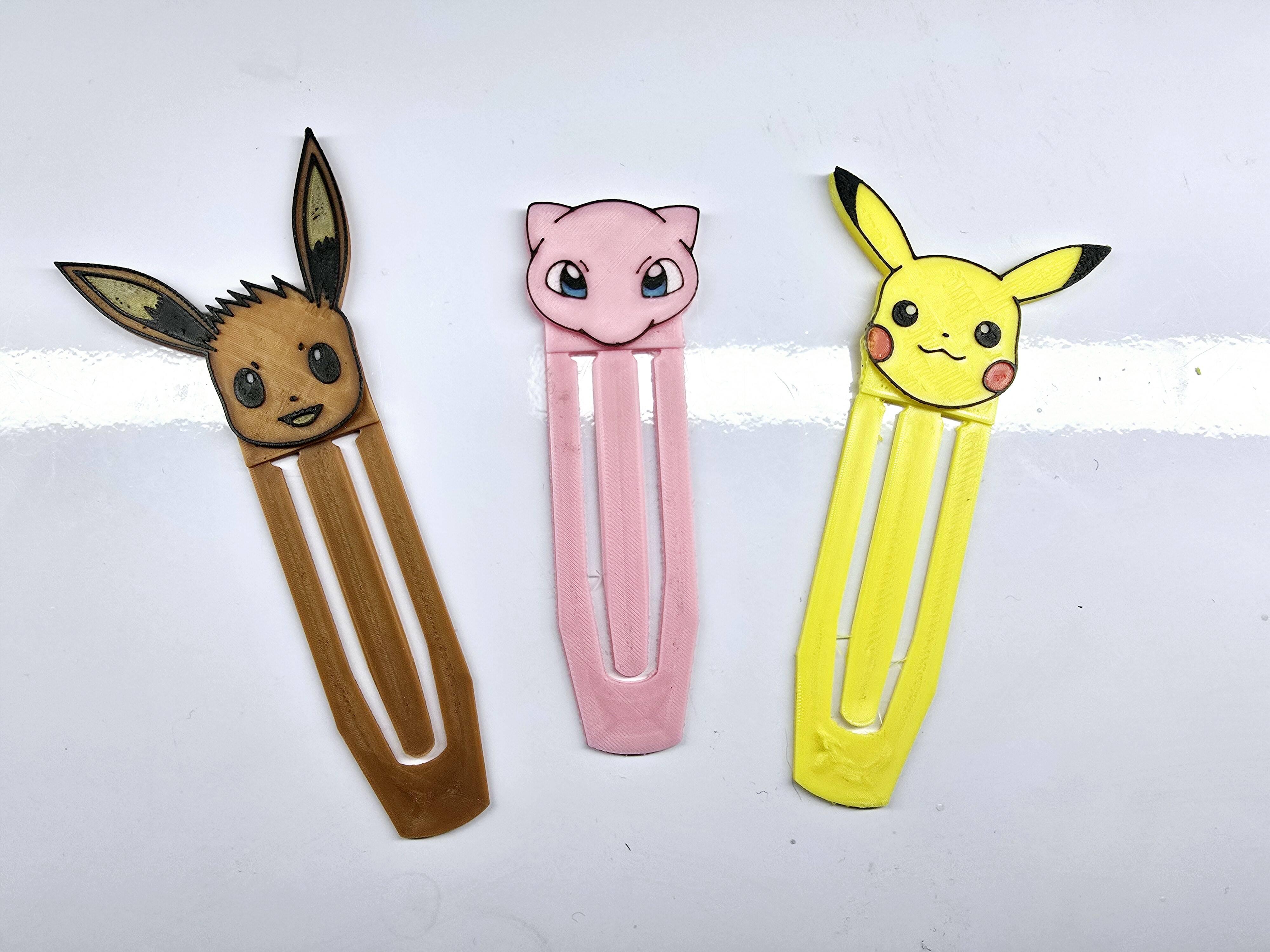 Pokemon Bookmarkers - Pikachu, Eevee & Mew - Makeronline - More Than Fun